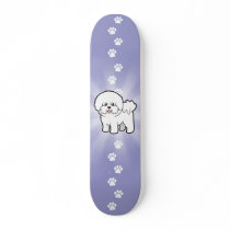 Cartoon Bichon Frise Skate Decks