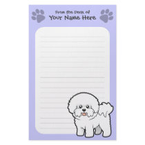 Cartoon Bichon Frise Customized Stationery