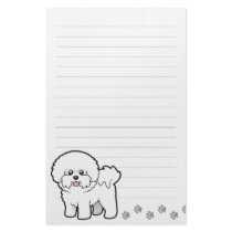 Cartoon Bichon Frise Personalized Stationery