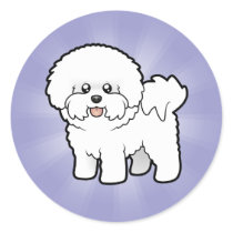 Cartoon Bichon Frise Sticker