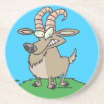 cartoon billy goat drink coaster