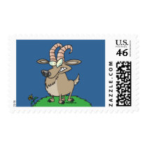 cartoon billy goat stamp