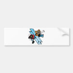 Cartoon Biplane Bumper Stickers
