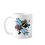 Cartoon Biplane Coffee Mug