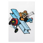 Cartoon Biplane Stationery Paper
