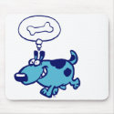 Cartoon Blue Dog mousepad by Lioness_Graphics Cartoon Blue Dog mousepad