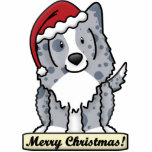 Cartoon Blue Sheltie Christmas Ornament Photo Cutouts