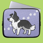 Cartoon Border Collie Computer Sleeve