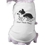 Cartoon Border Collie Dog Tee Shirt