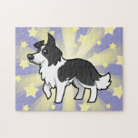 Cartoon Border Collie Jigsaw Puzzles