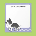 Cartoon Border Collie Note Pads