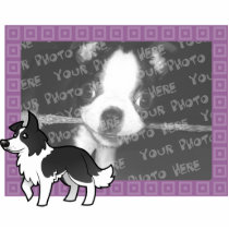 Cartoon Border Collie Photo Frame Photo Cut Outs