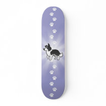Cartoon Border Collie Skate Decks