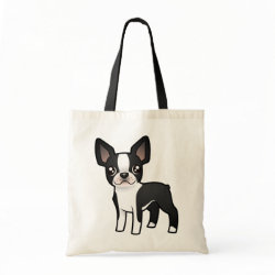 Cartoon Boston Terrier bag