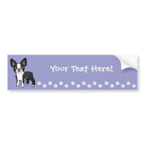 Cartoon Boston Terrier Bumper Sticker
