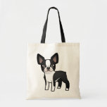 Cartoon Boston Terrier Canvas Bag