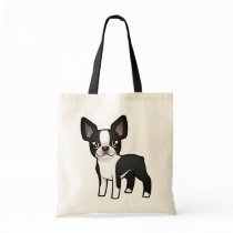 Cartoon Boston Terrier Canvas Bag