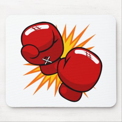 Cartoon Boxing Gloves Mouse Pads by RandomGames