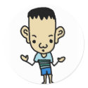 cartoon boy and girl  collection stickers