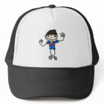 cartoon boy and girl hats