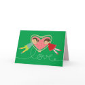 Cartoon Boy and Girl in Love Sweet Valentine Card