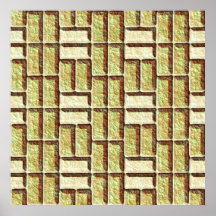 Cartoon Bricks Print