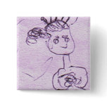 Cartoon Bride/Bachelorette Pin