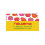 Cartoon Bubblegum Face Children Kids Party Labels