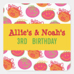 Cartoon Bubblegum Heads Twins Children Party Gift  Stickers