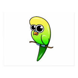 Cartoon Budgie Postcards | Zazzle