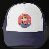 Cartoon Bull Hat by thistledownpuppets Cartoon Bull Hat
