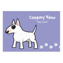 Cartoon Bull Terrier Business Card Templates