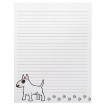 Cartoon Bull Terrier Personalized Letterhead