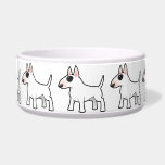 Cartoon Bull Terrier Dog Bowls
