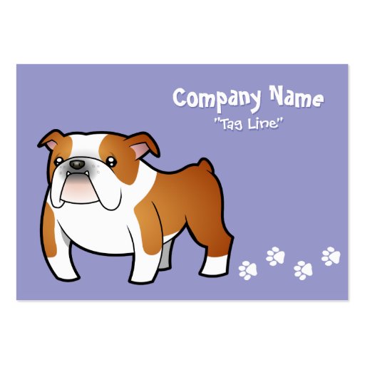 Cartoon Bulldog Business Card (front side)