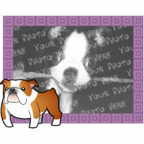 Cartoon Bulldog Photo Frame Cut Outs