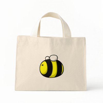 Cartoon Bumble Bee Tote Bags by RandomGames