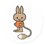Cartoon Bunny Round Stickers