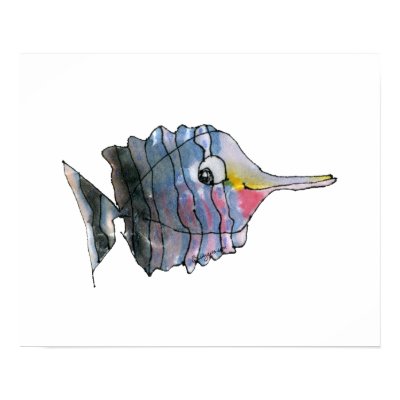 Cartoon Butterfly Fish Children's Wall Art Poster by lillyarts