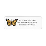 Cartoon Butterfly Return Address Labels Stickers