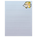 Cartoon Butterflyfish Letterhead Template