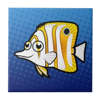 Cartoon Butterflyfish Ceramic Tile Cartoon Butterflyfish Ceramic Bathroom Tile