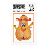 Cartoon Butternut Squash Art Thanksgiving Stamp