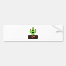 Cartoon Cactus Bumper Stickers