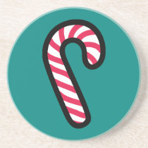 Cartoon Candy Cane Holidat Icons Coaster coasters
