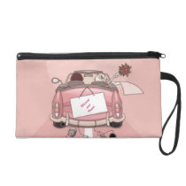 Cartoon Car Bride and Groom bagettes bags