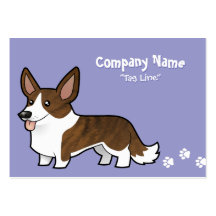Cartoon Cardigan Welsh Corgi Business Card Templates