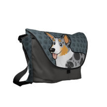 Cartoon Cardigan Welsh Corgi Commuter Bags