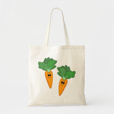 cute cartoon carrot. Cute cartoon carrots bag