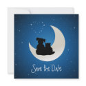 Cartoon Cat and Dog - Save the Date invitation invitation